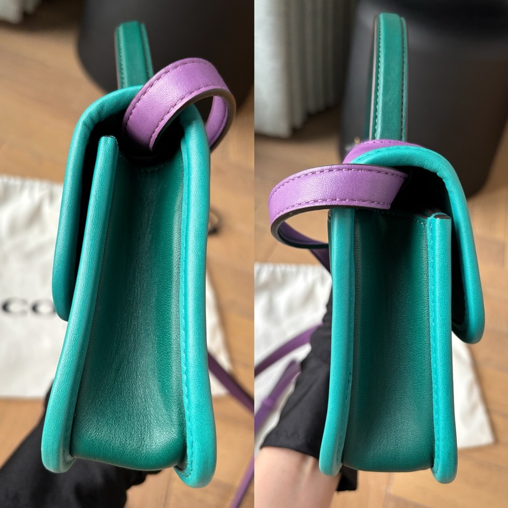COACH Turnlock Clutch in Colorblock - Picture 6 of 16